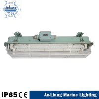 Waterproof stainless steel marine fishing 12v 24v 120v 220v 20w office lamp fixture grille T8 LED fluorescent ceiling light