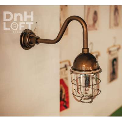 waterproof gooseneck light warehouse brass Industrial wall light barn light