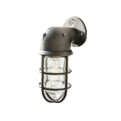 Industrial LED marine bulkhead loft retro cage lamp waterproof brass vintage wall light