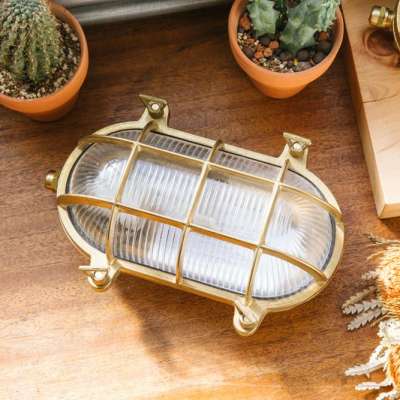 Outdoor brass modern vintage antique industrial marine LED wall lamp